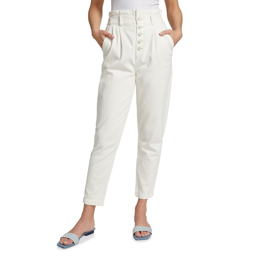 Paige Pleated Paperbag Jeans 24